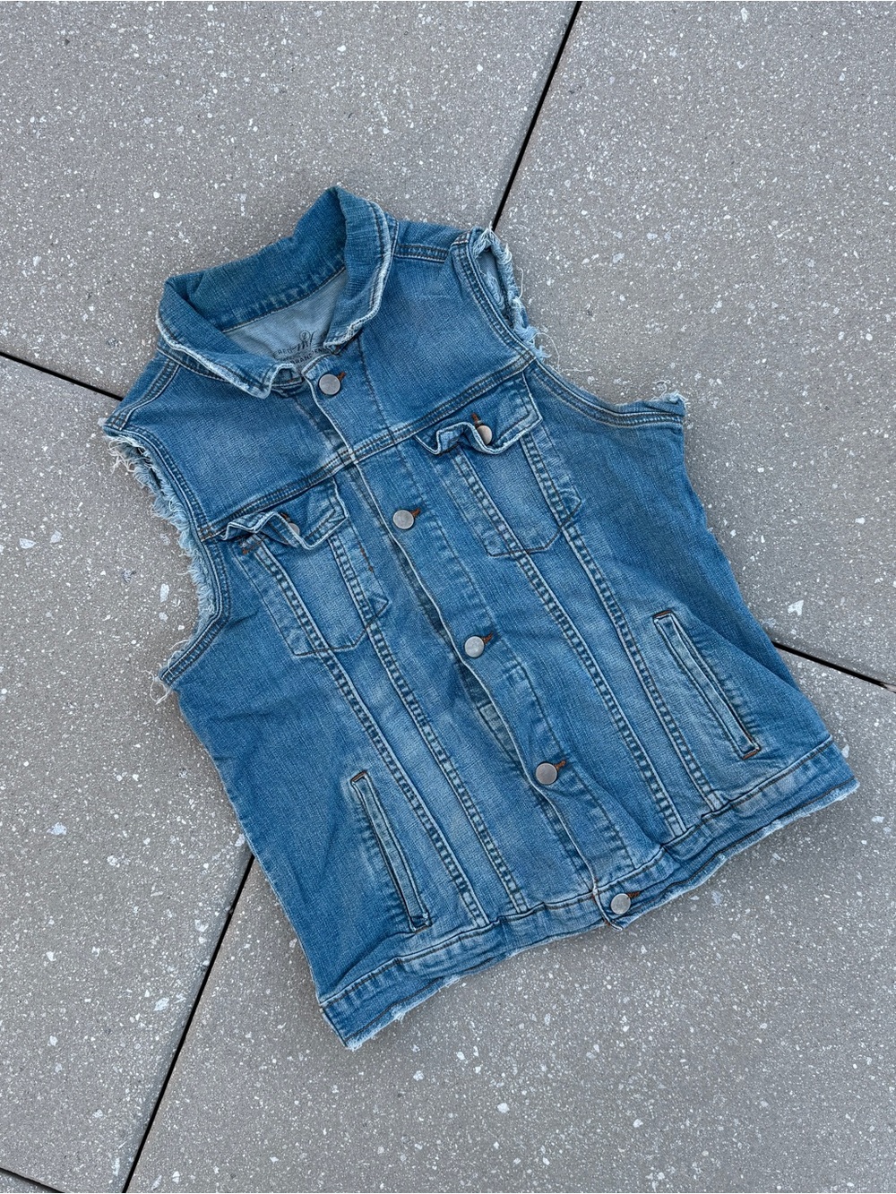 Blue denim Free People vest